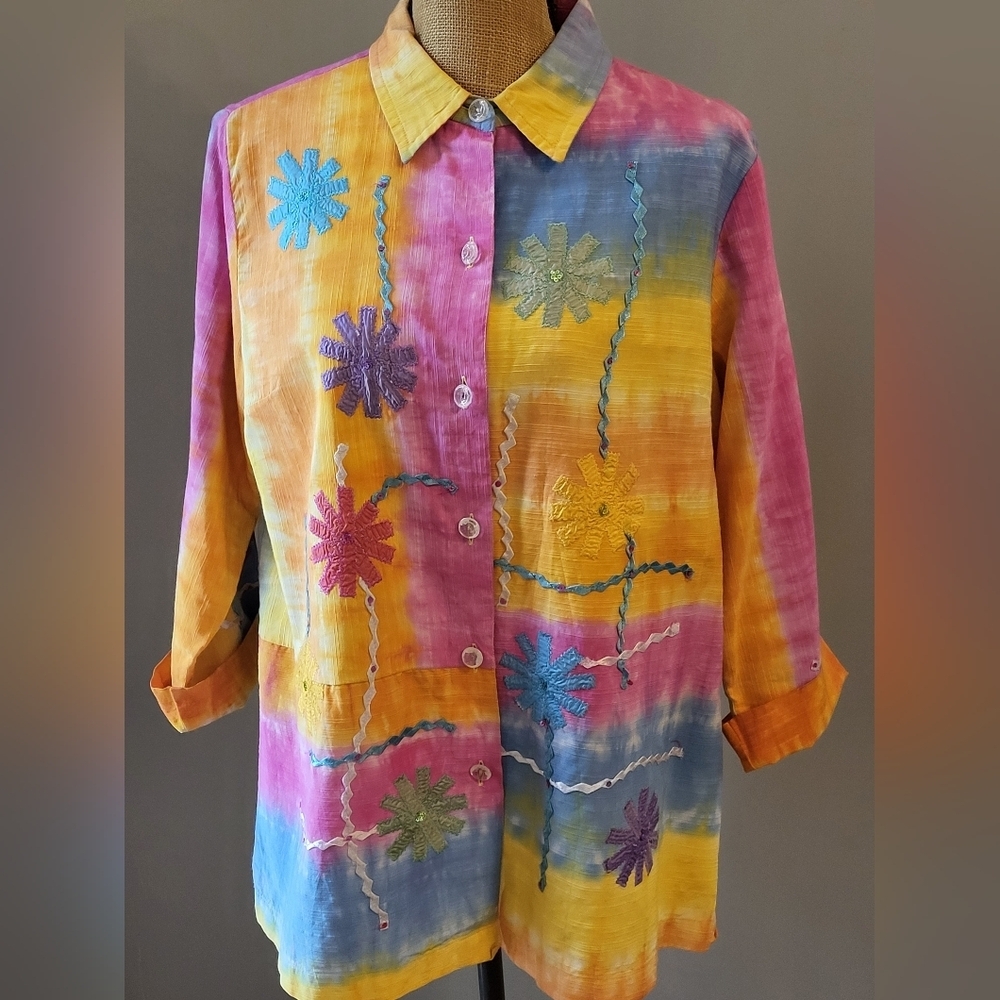 Alex Kim Vintage Cotton-blend Medium Pink Blouse